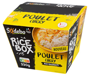 Box Riz Poulet-curry Sodebo 330g