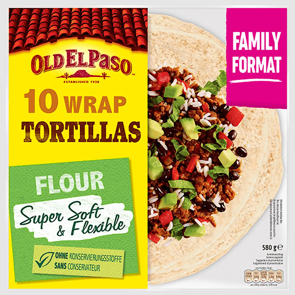 Wrap Tortillas Fam. Old El Paso 10x