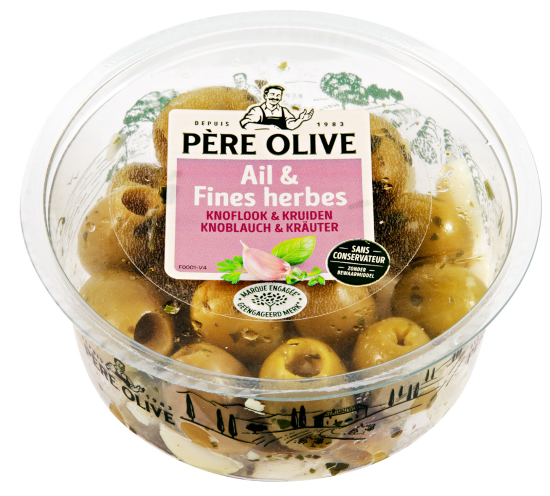 Olives Vertes à l'Ail Père Olive 150g
