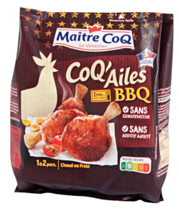 Coq'Ailes Nature/BBQ Maître Coq 250 g