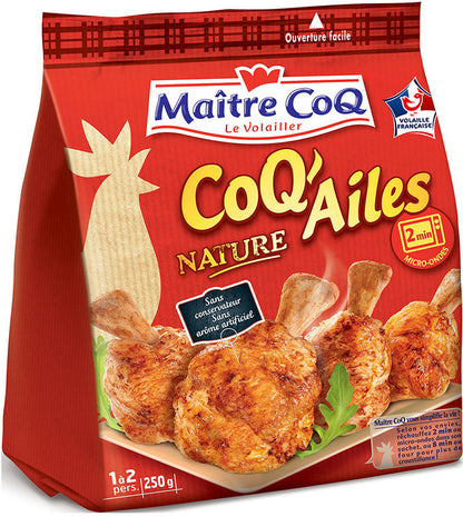 Coq'Ailes Nature/BBQ Maître Coq 250 g