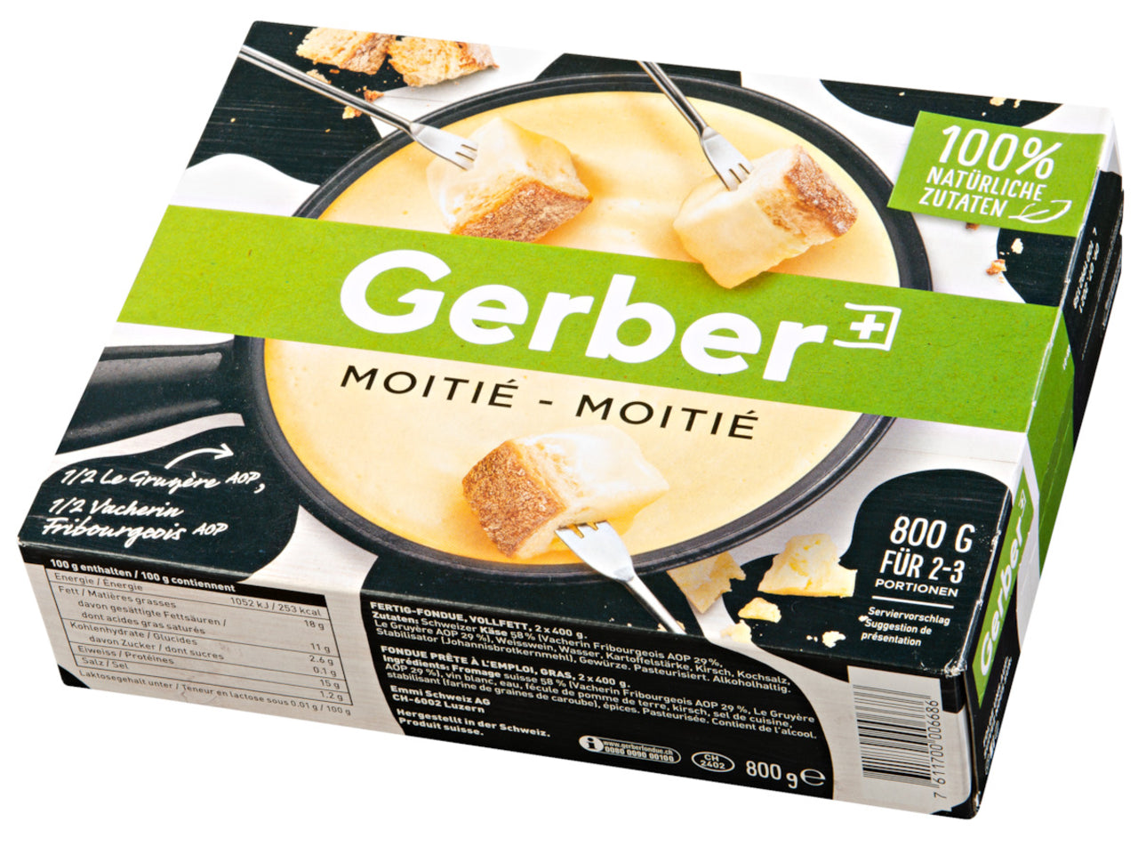 Fondue Moitié-Moitié Gerber 800 gr