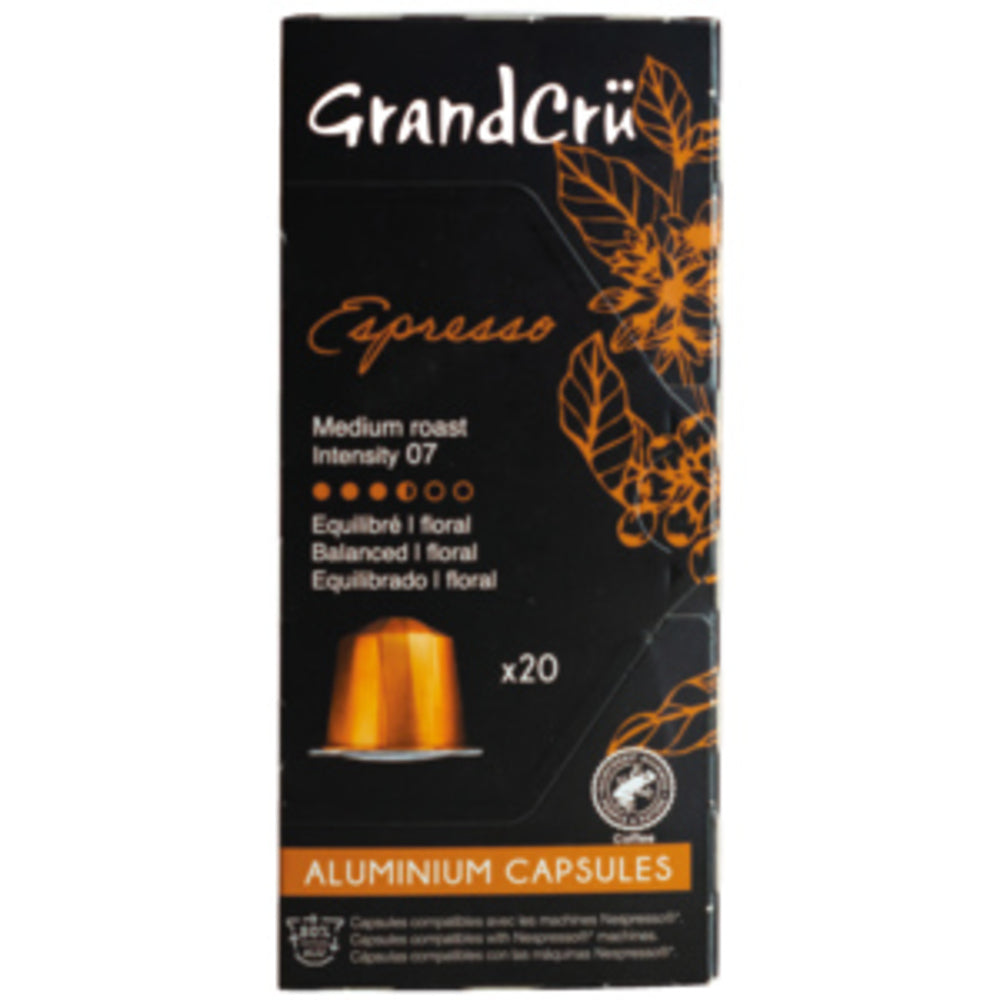 Grand Crü Espresso, 20 capsules (compatibles Nespresso) 20g