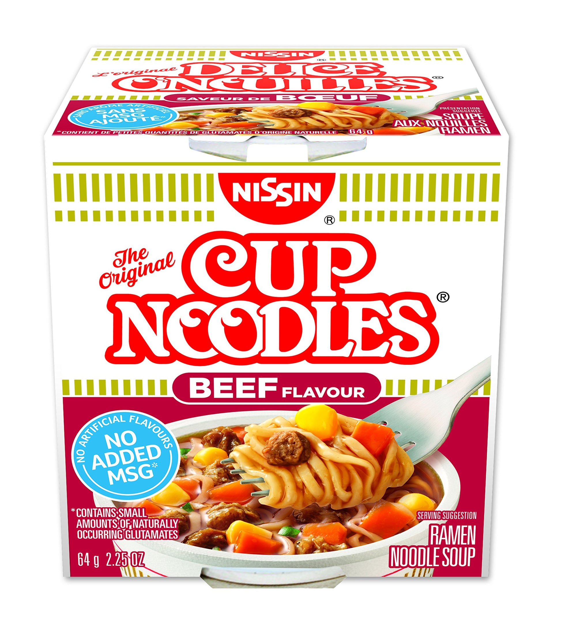 Nissin Noodles Beef en plastique 64g