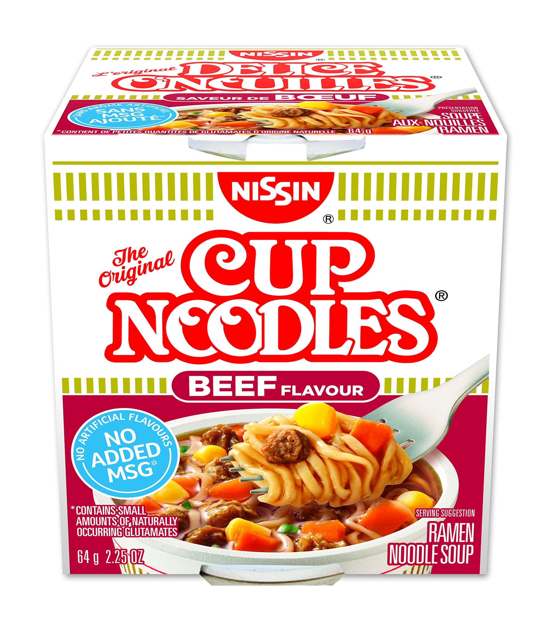 Nissin Noodles Beef en plastique 64g