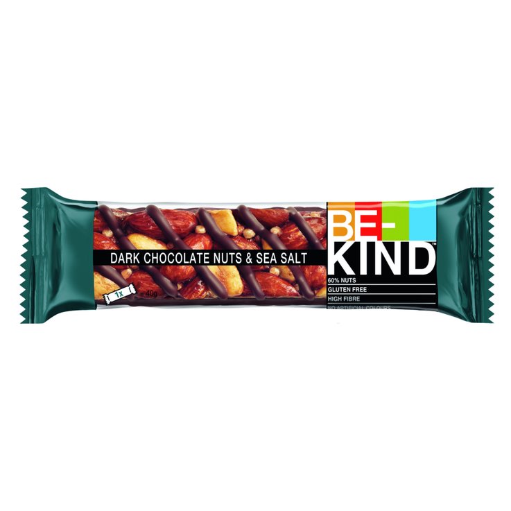 Be-Kind Dark Chocolate Nuts & Sea Salt 40g