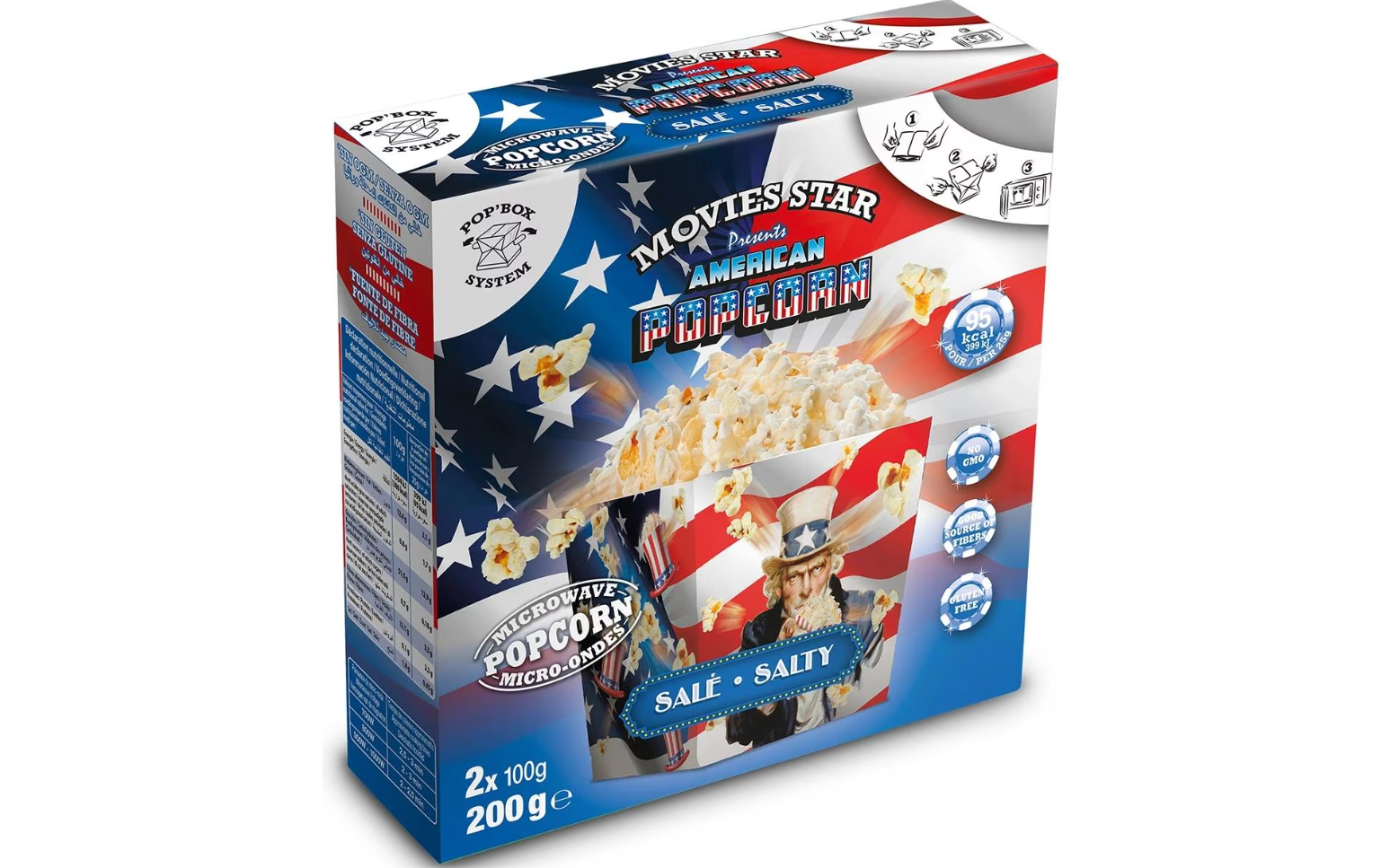 Popcorn Salé Micro Ondes Mov.Star 200 gr